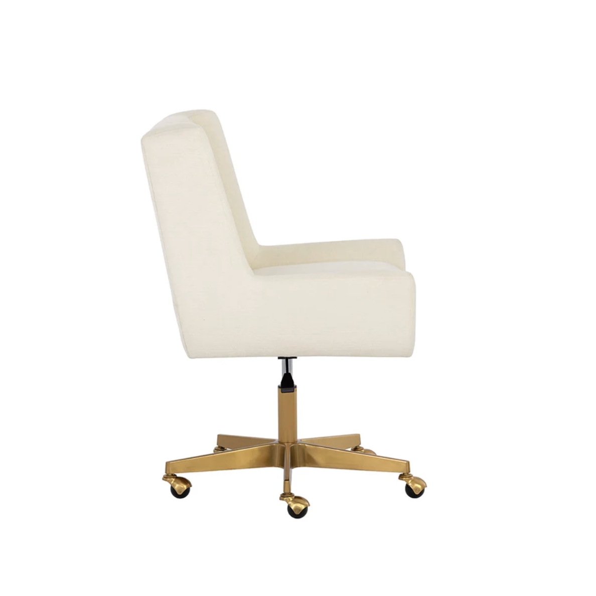 Mirian Alabaster & Matte Gold Office Chair