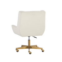 Mirian Alabaster & Matte Gold Office Chair