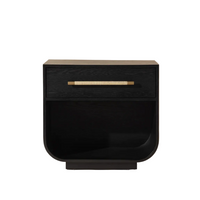 Tarrant Black Oak Nightstand