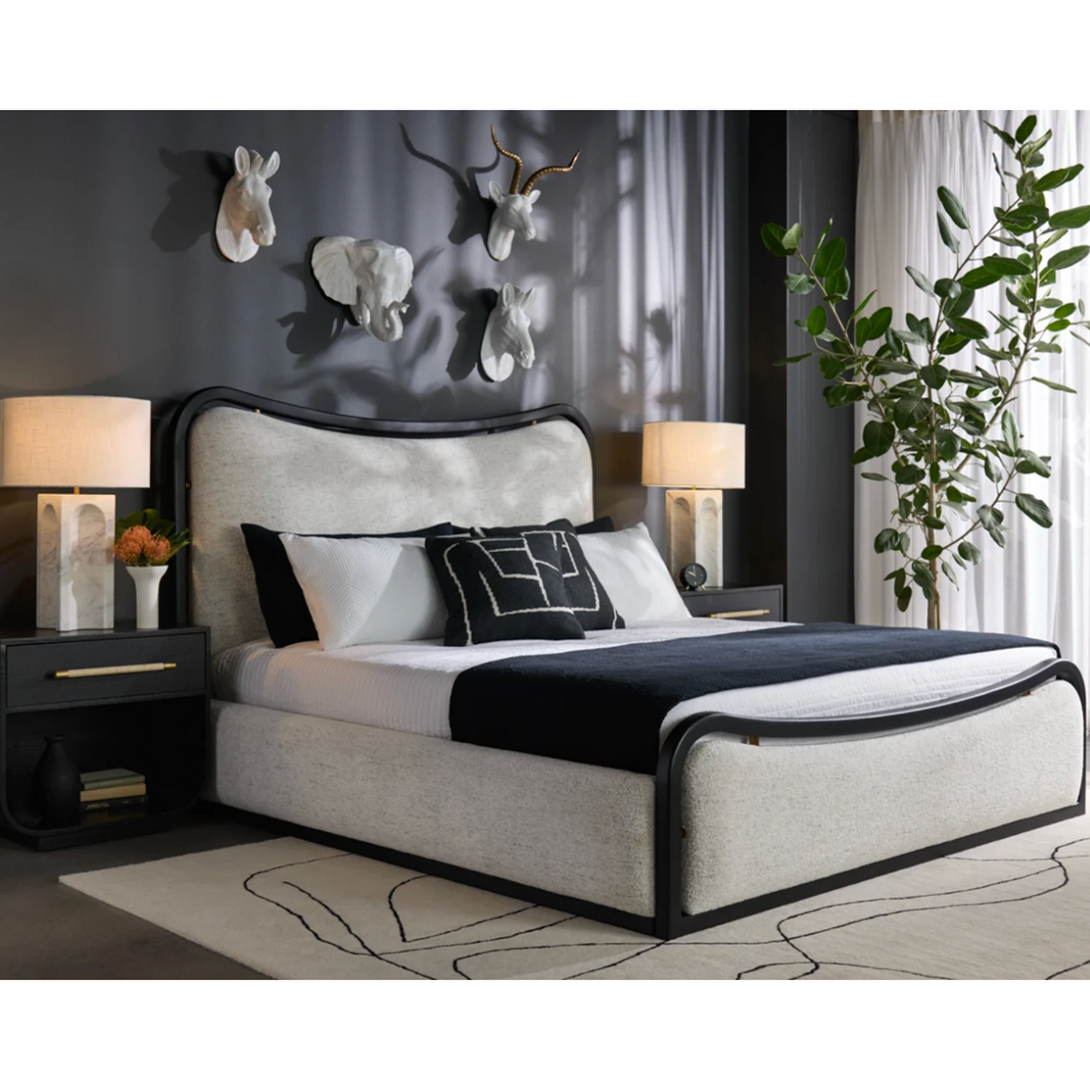 Tarrant Black Oak Nightstand
