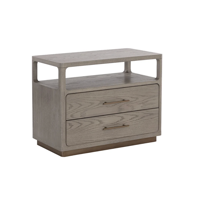 Danette Grey Oak Nightstand