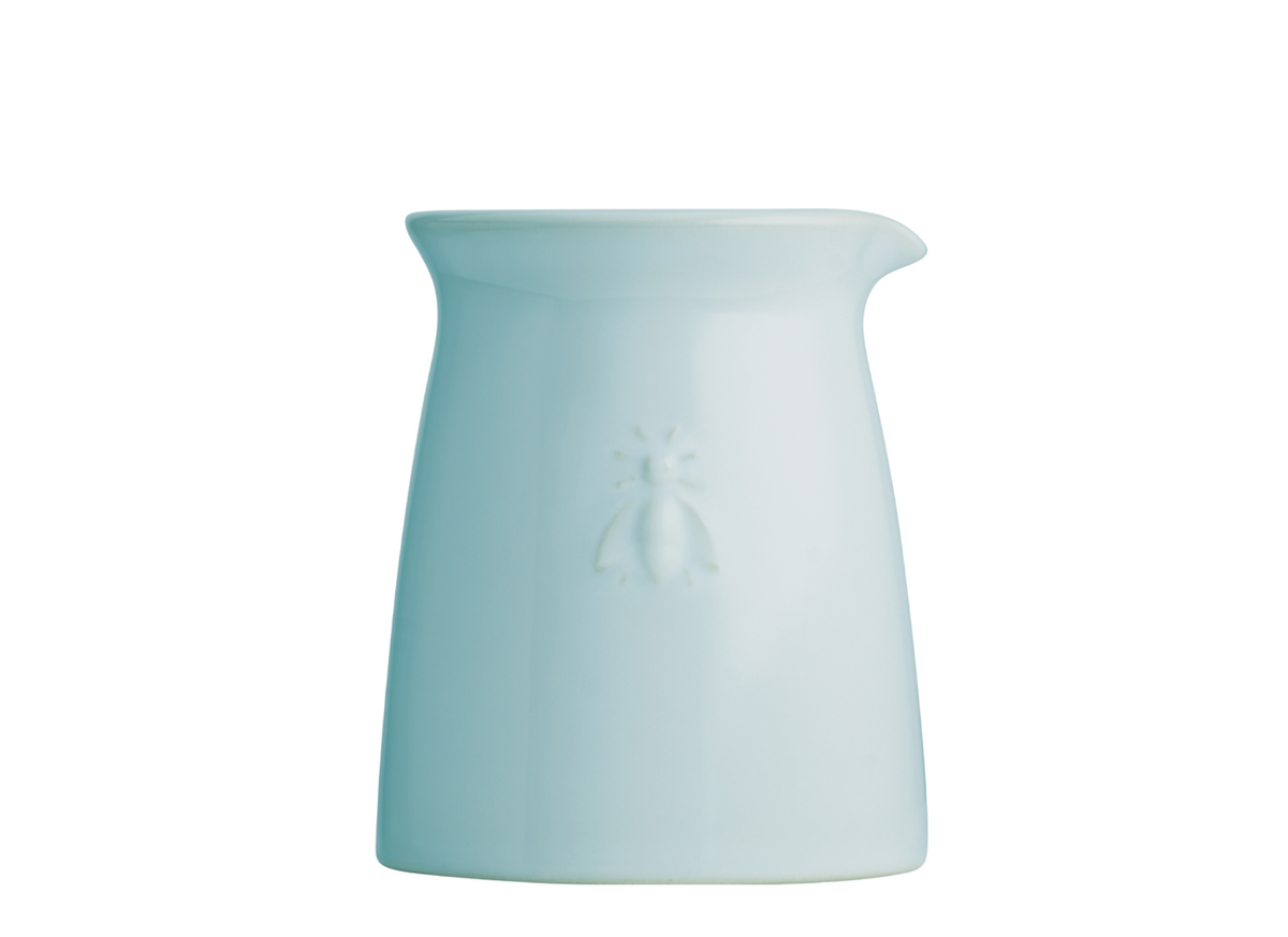 Bee Ceramic Creamer Jug, Ecru or French Blue
