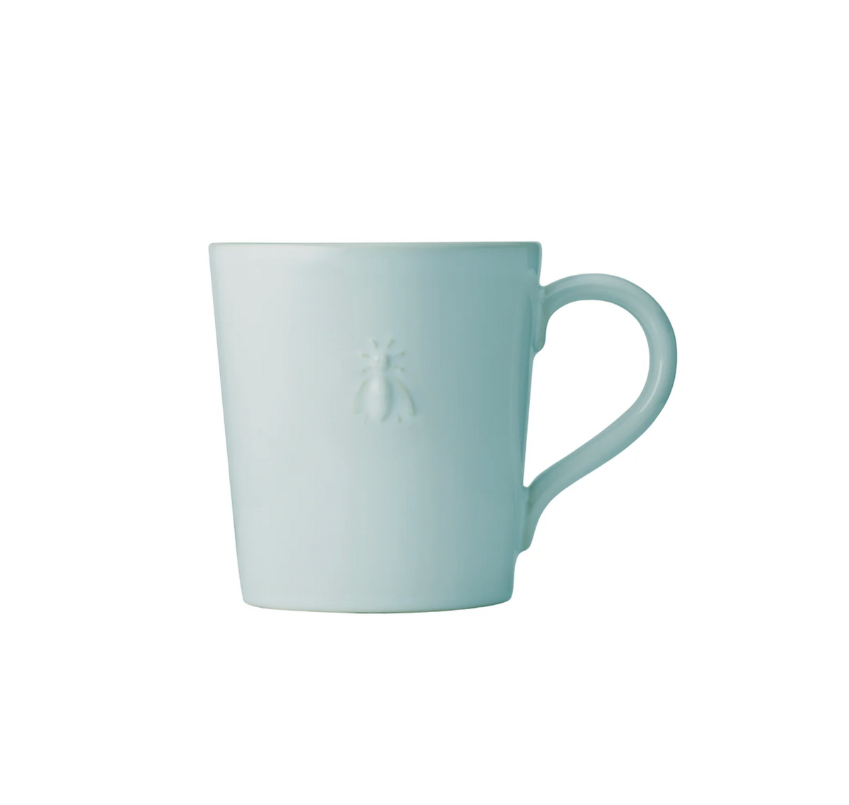 Bee Ceramic Coffee Mugs Set of 2, French Blue or Ecru