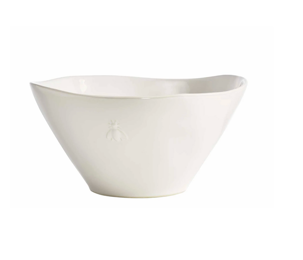 Bee Ceramic Serving Bowl, Ecru or French Blue