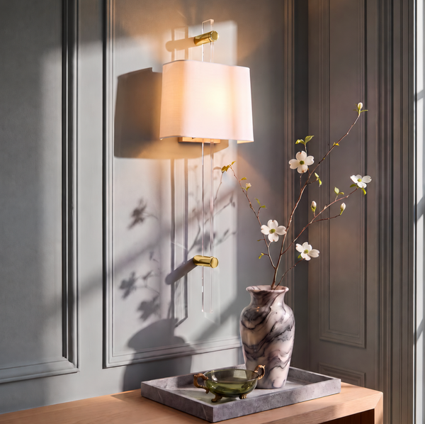 Taurus Natural Brass Sconce