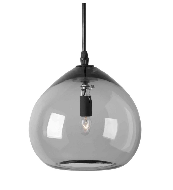 Smoke Grey Teardrop Pendant