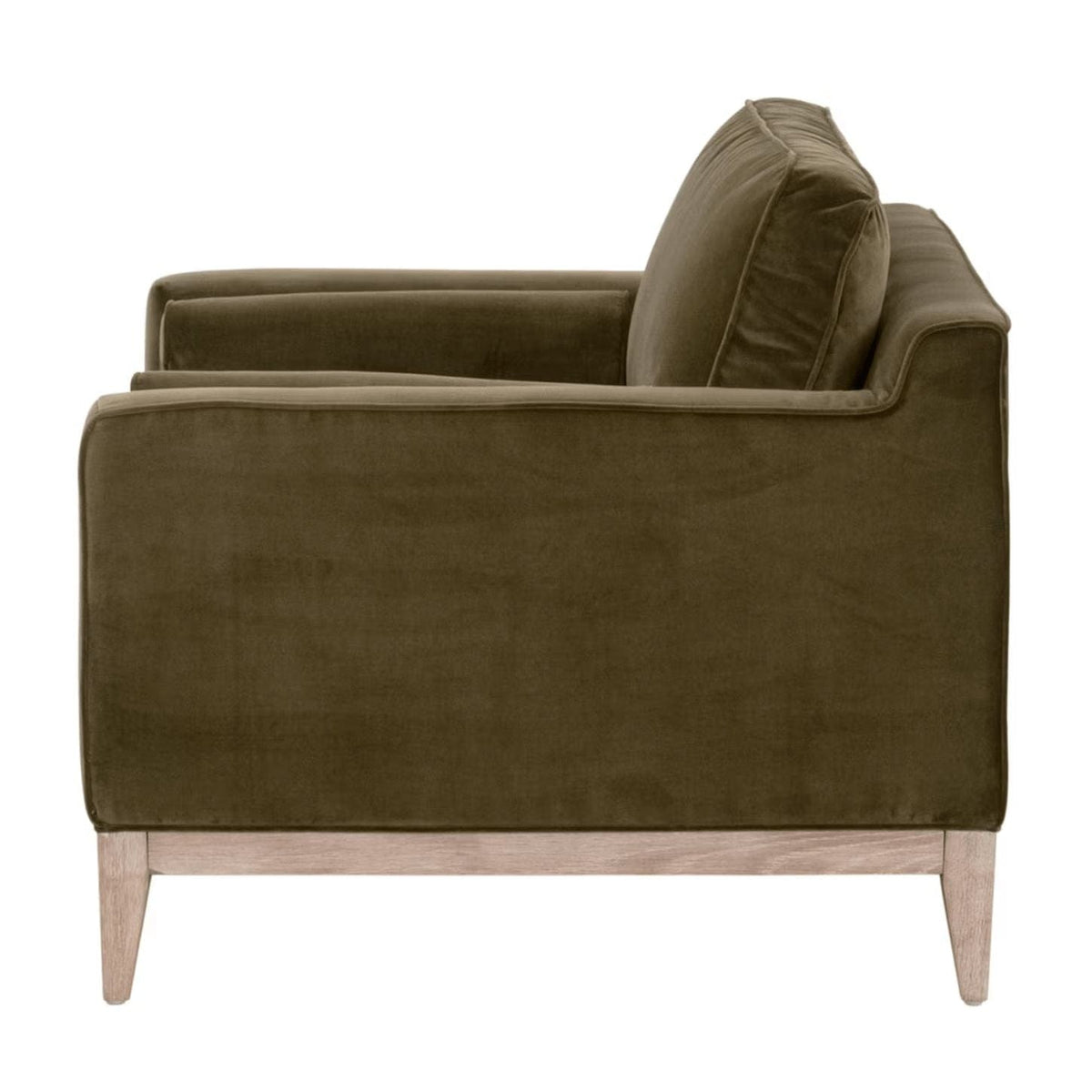 Parker Olive Velvet Post Modern Sofa Chair