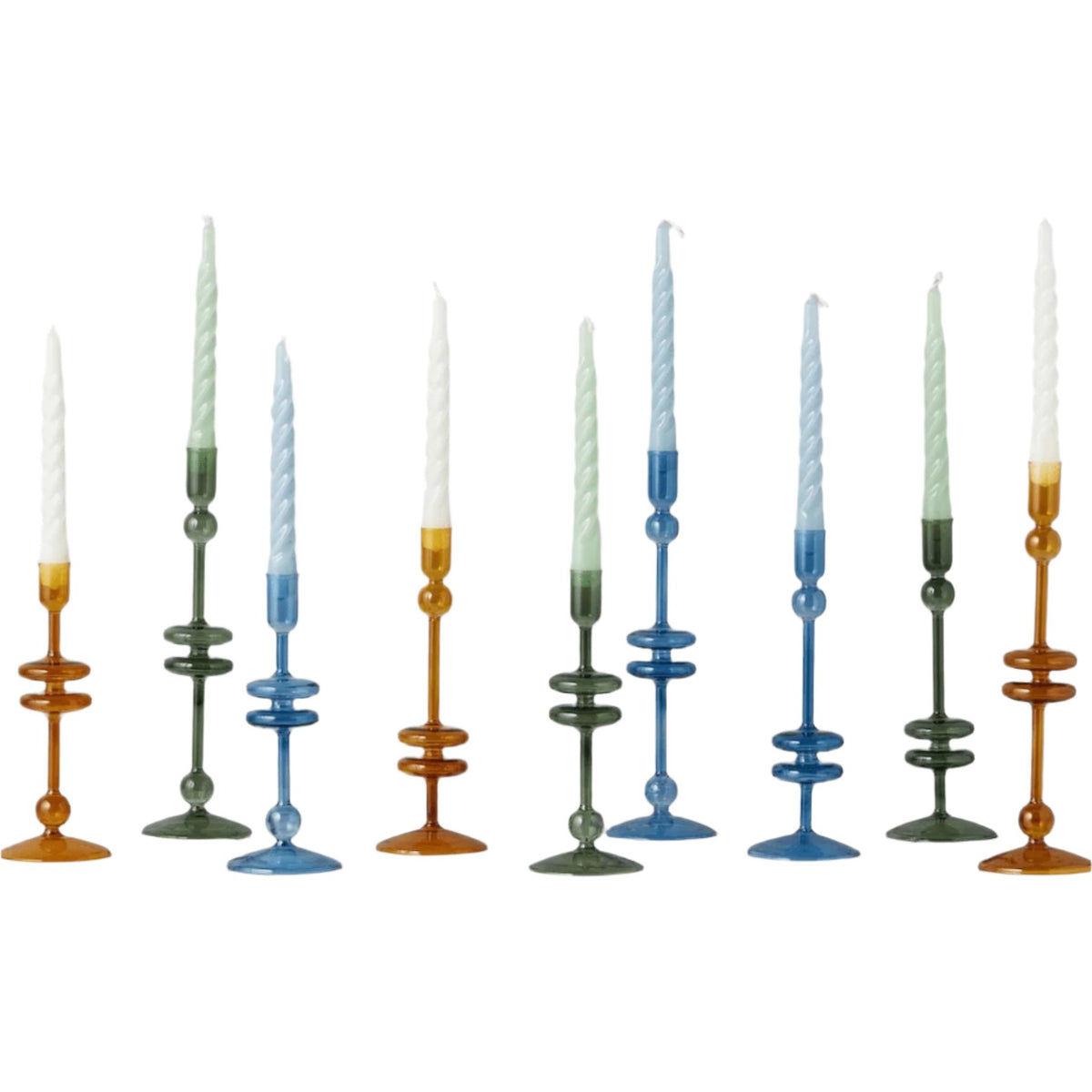 Twisted Taper Candles, Set of 6