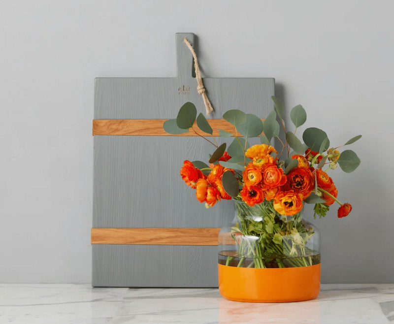 Orange Colorblock Flower Vase