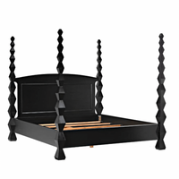 Brancusi Bed Hand Rubbed Black