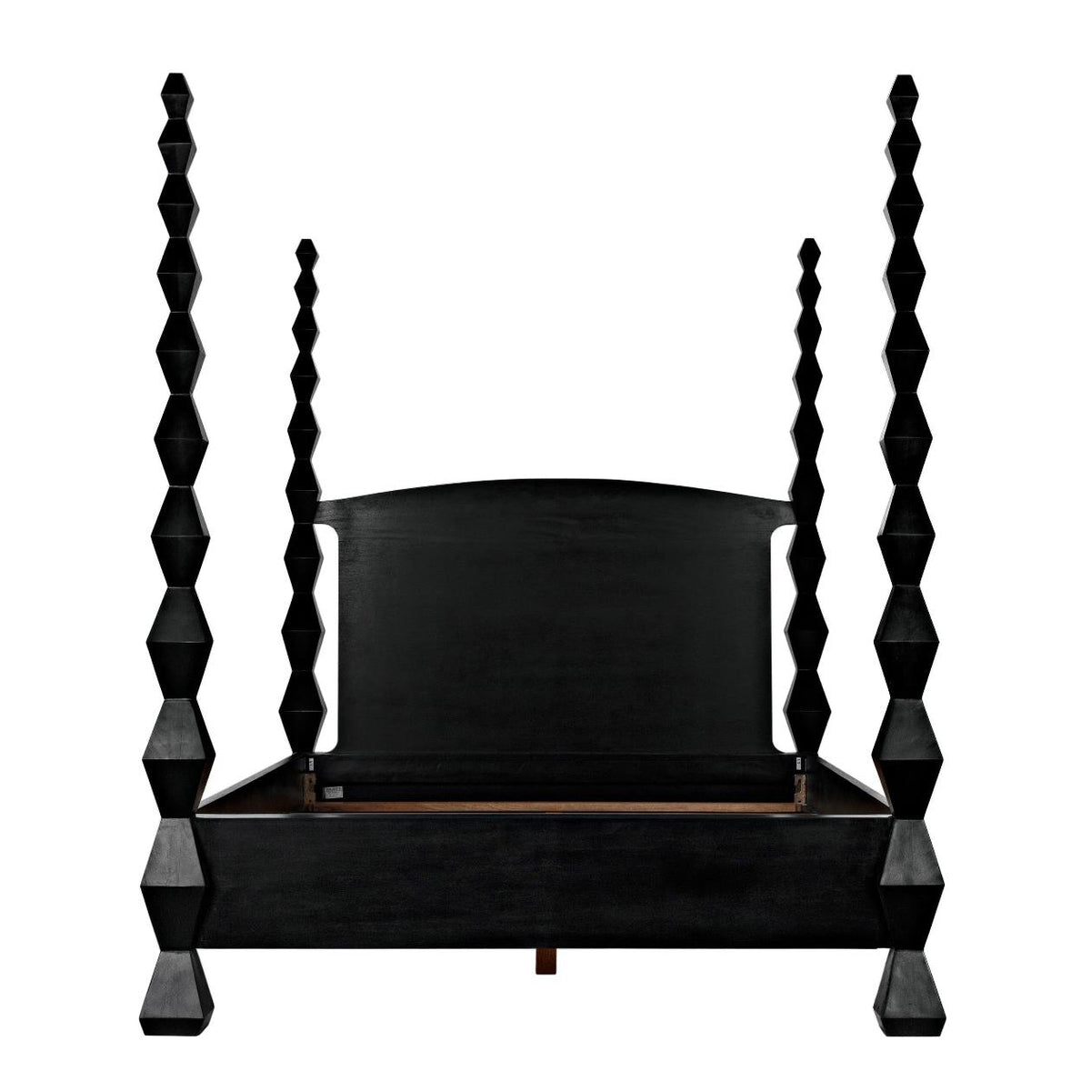 Brancusi Bed Hand Rubbed Black - Bed Frame Detail | Bone & Brass