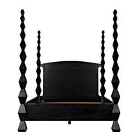 Brancusi Bed Hand Rubbed Black - Bed Frame Detail | Bone & Brass
