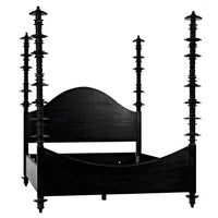 Ferret Four Poster Bed Hand Rubbed Black | Bone & Brass
