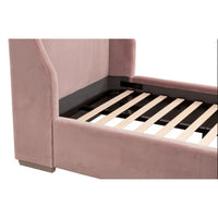 Bobbi Petal Velvet Bed - Bed Headboard Detail | Bone & Brass