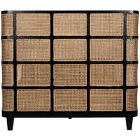 Portia Mahogany Cane Paneled Bed - Bed View | Bone & Brass