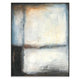 Abstract giclee painting with sunlit movement, featuring soft blues, creams, and warm browns in a modern coastal style.