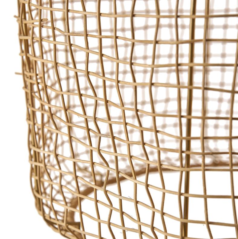 Selene Natural Woven Pendant Large - Pendant Detail | Bone & Brass