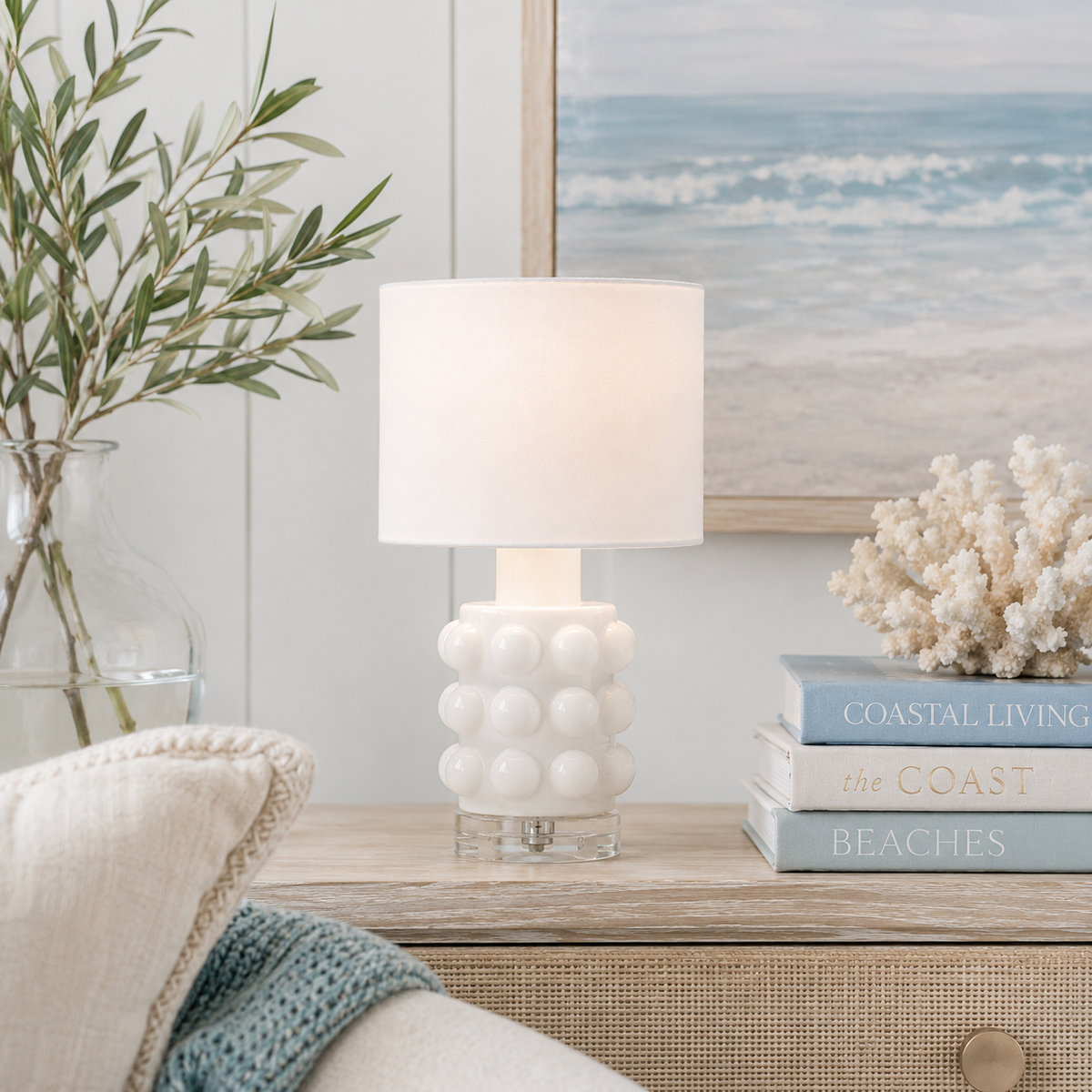 Seltzer Mini Table Lamp, Cobalt or White