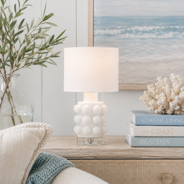 Seltzer Mini Table Lamp, Cobalt or White