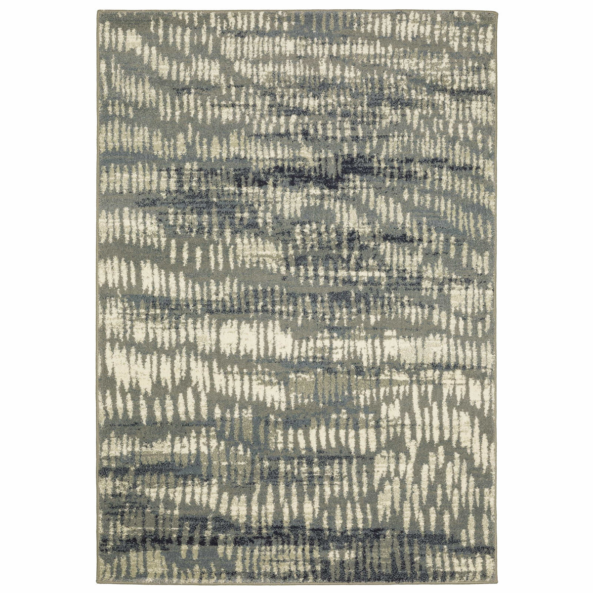 Seneca Grey & Beige Casual Rug with modern organic geometric design in polypropylene.