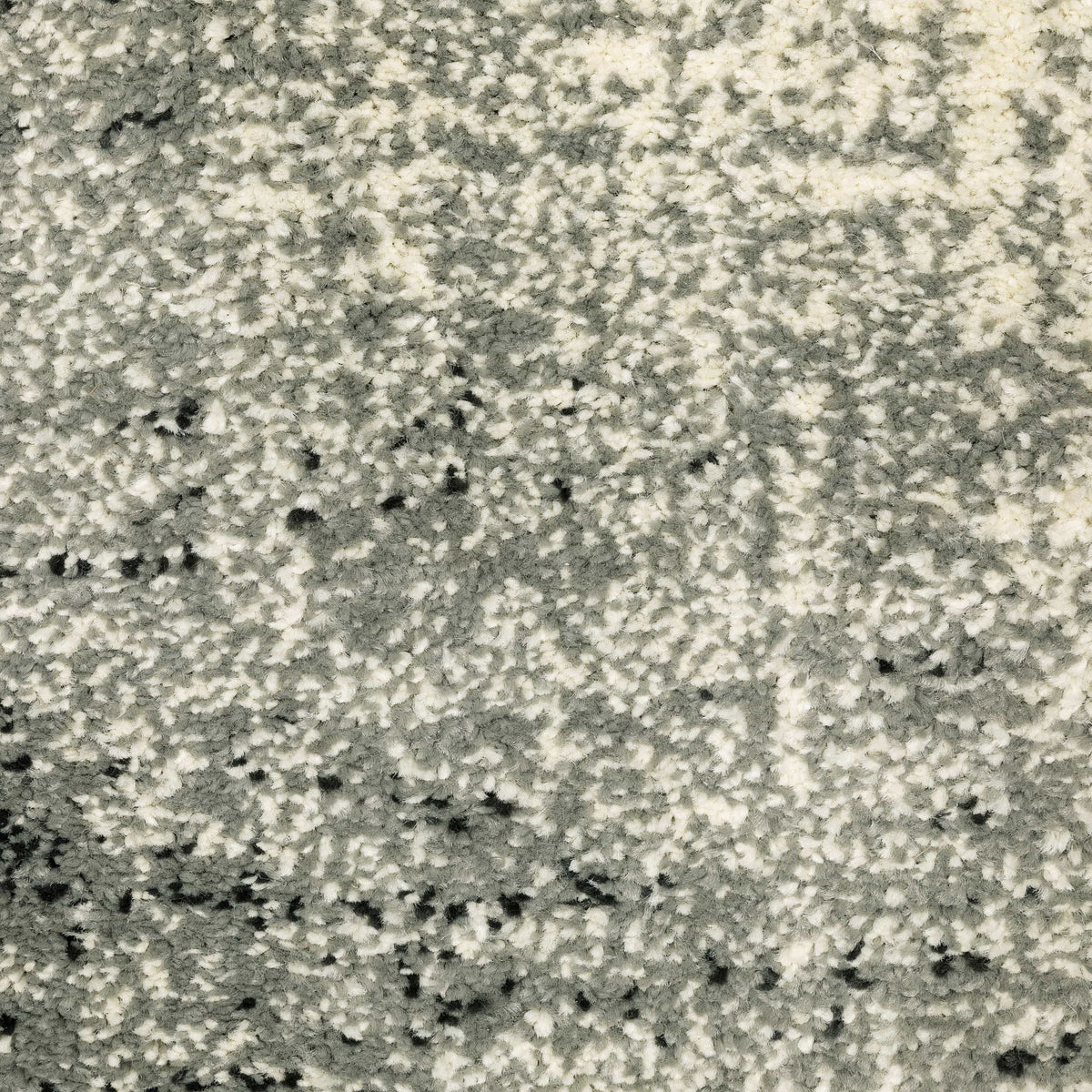 Seneca Grey & Beige Gradient Rug with dense, high-pile polypropylene texture and organic geometric design.