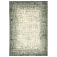 Seneca Grey & Beige Gradient Rug with a modern, organic geometric design and high-pile polypropylene texture.