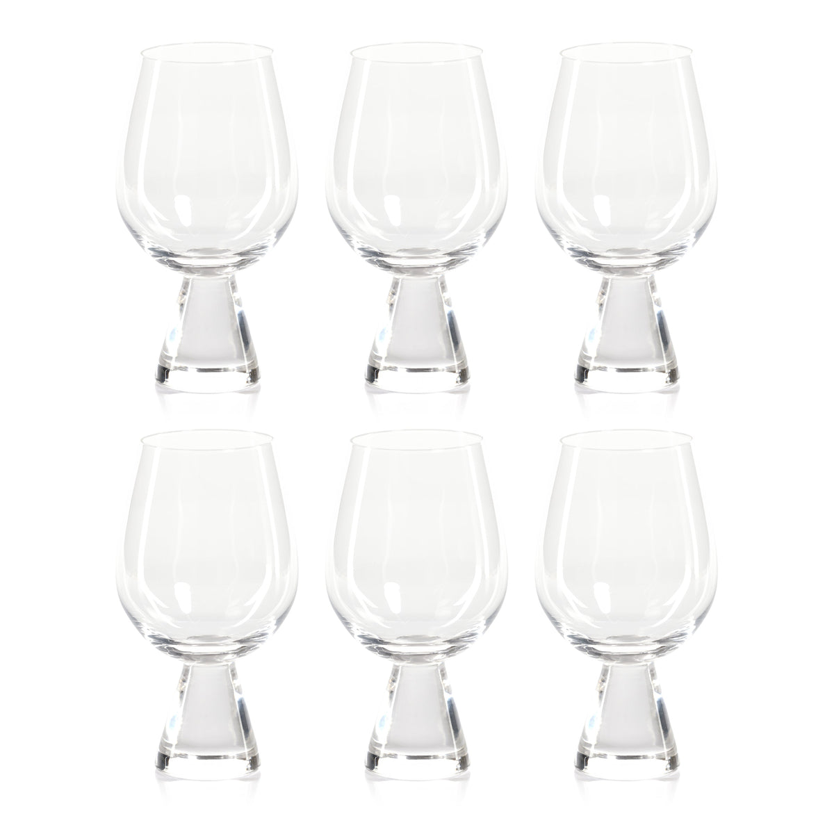 Serena All-Purpose Wine Glasses, Set 6 - Glass Stem Detail | Bone & Brass