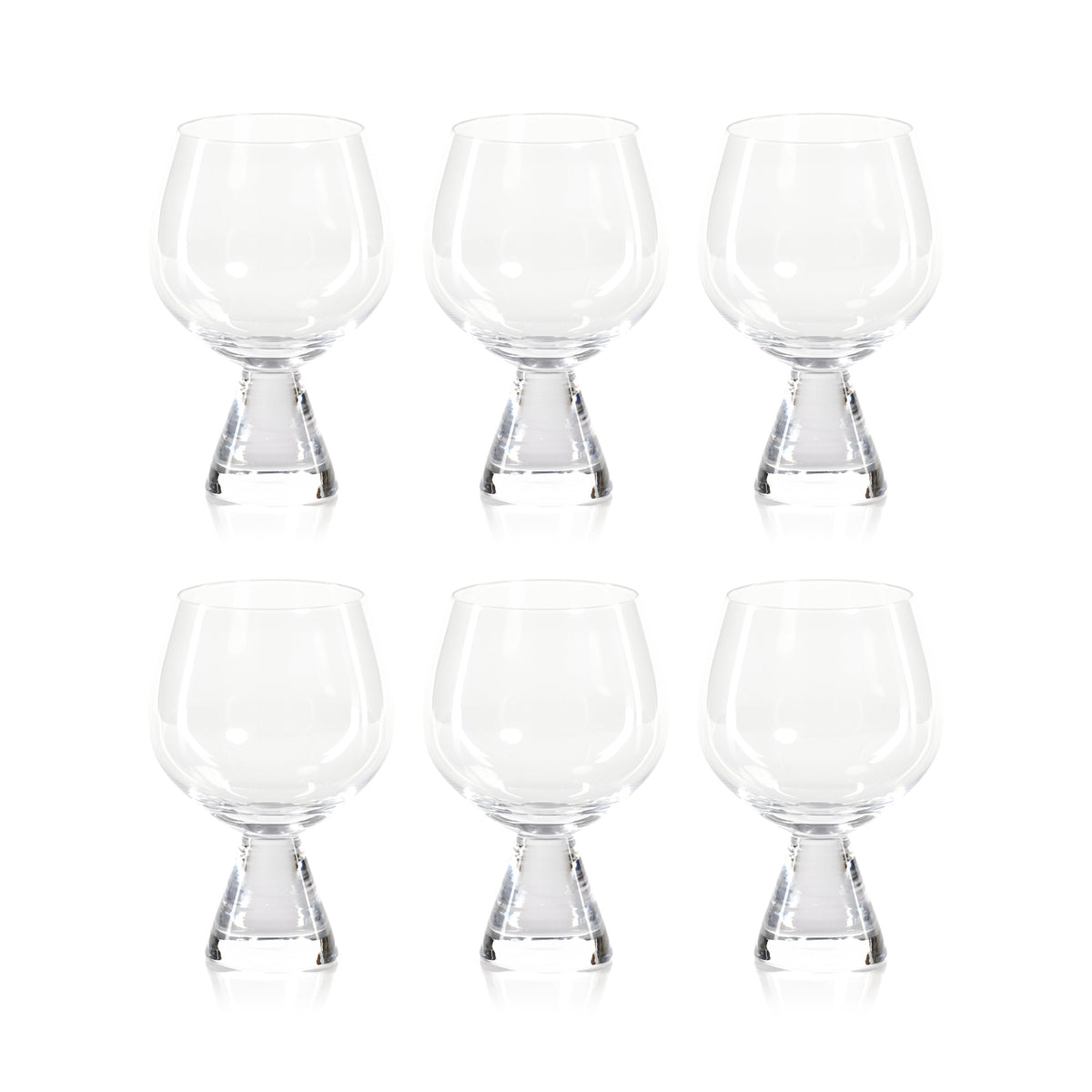 Serena Cocktail Glasses, Set 6 - Glass Side View | Bone & Brass