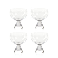 Serena Coupe Glasses, Set 4 - Glass Side View | Bone & Brass