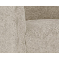 Serenade Taupe Upholstered Lounge Chair - Chair Detail | Bone & Brass