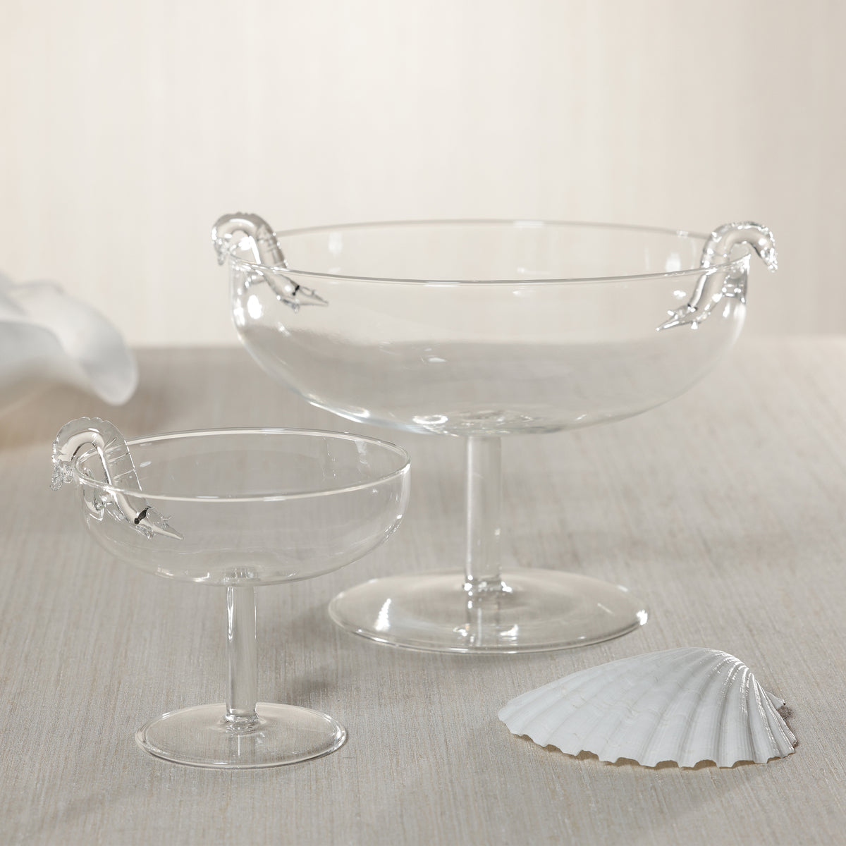 Shrimp Cocktail Tower Bowls, Set of 4 - Bowl Top View | Bone & Brass