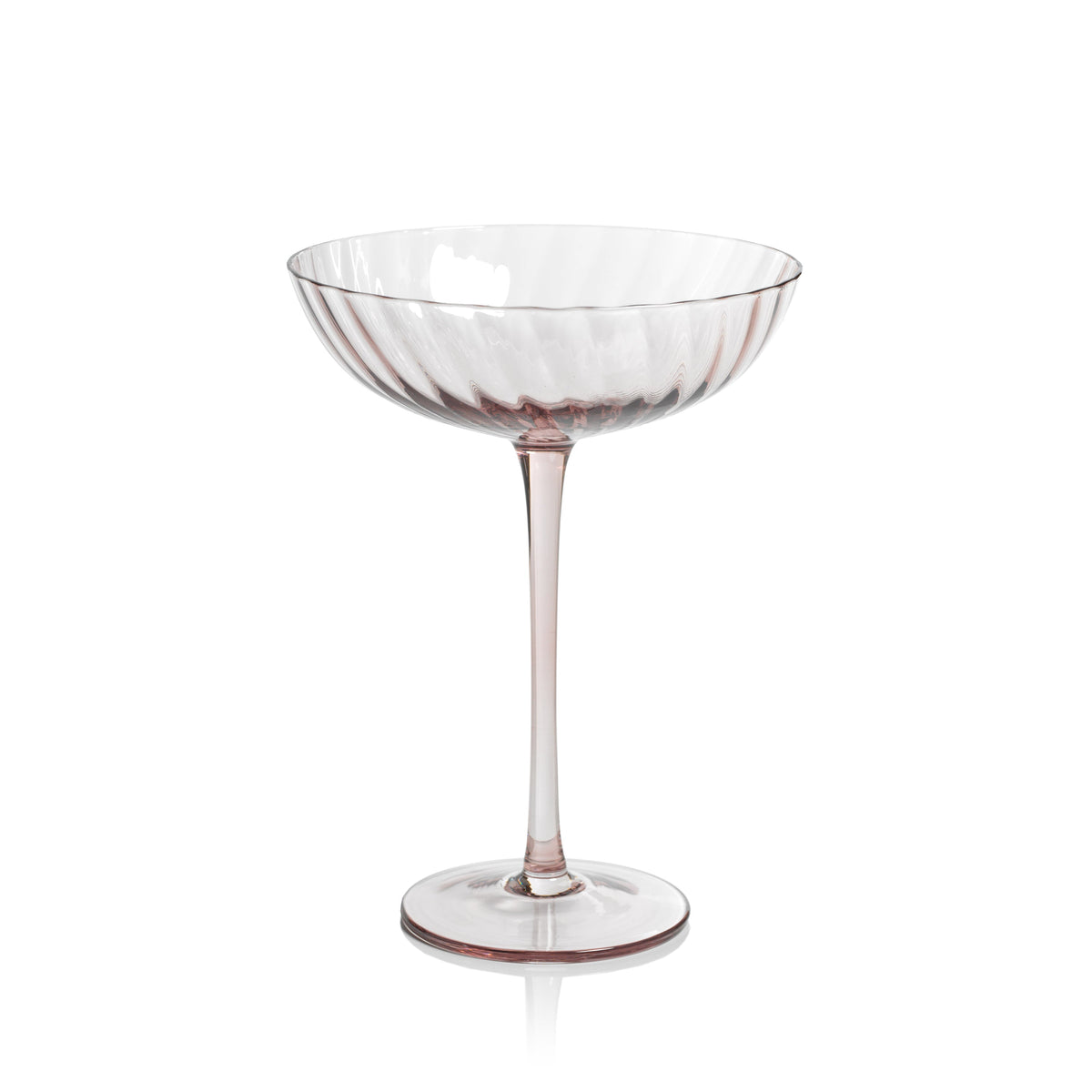 Sierra Optic Swirl Cocktail Glasses, Set 4 - Glass Close Up | Bone & Brass