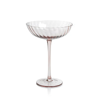 Sierra Optic Swirl Cocktail Glasses, Set 4 - Glass Close Up | Bone & Brass