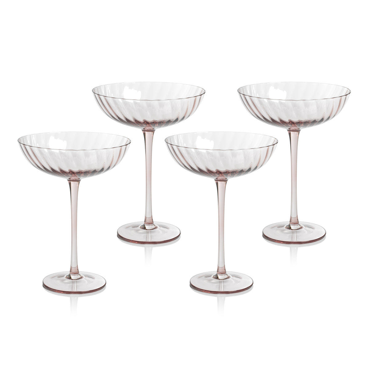 Sierra Optic Swirl Cocktail Glasses, Set 4 - Glass Detail | Bone & Brass