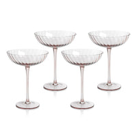 Sierra Optic Swirl Cocktail Glasses, Set 4 - Glass Detail | Bone & Brass