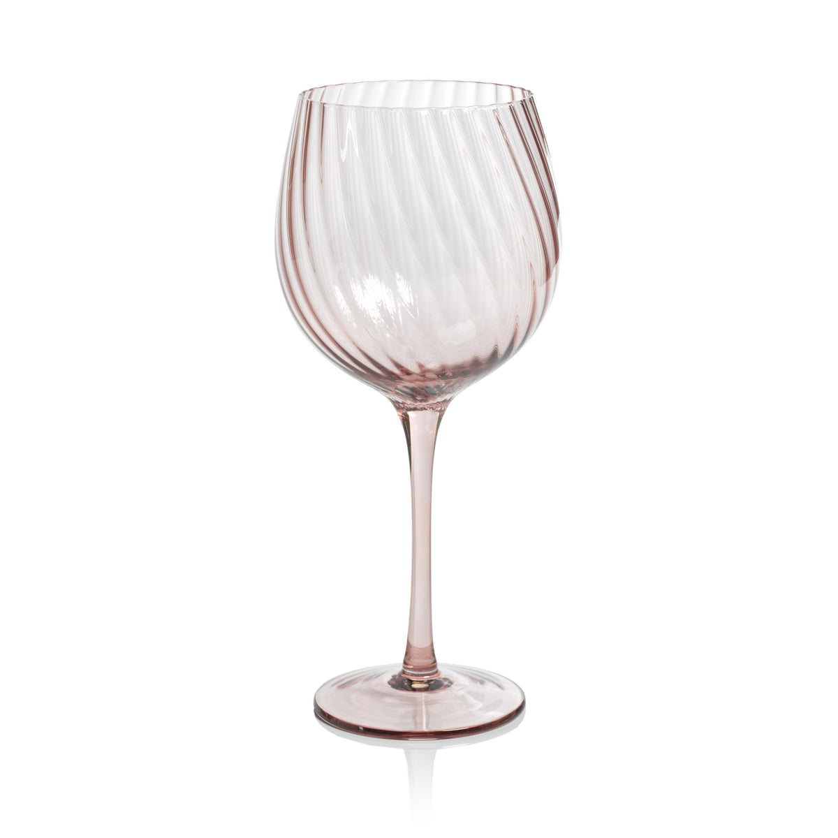 Sierra Optic Swirl Red Wine Glasses, Set 4 - Glass Bowl Detail | Bone & Brass