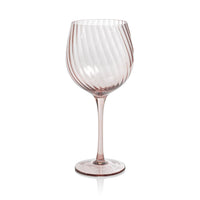 Sierra Optic Swirl Red Wine Glasses, Set 4 - Glass Bowl Detail | Bone & Brass