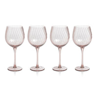 Sierra Optic Swirl Red Wine Glasses, Set 4 - Glass Detail | Bone & Brass