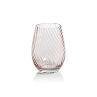 Sierra Optic Swirl Stemless Glasses, Set 4 | Bone & Brass