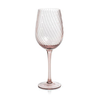 Sierra Optic Swirl White Wine Glasses, Set 4 - Glass Bowl Detail | Bone & Brass