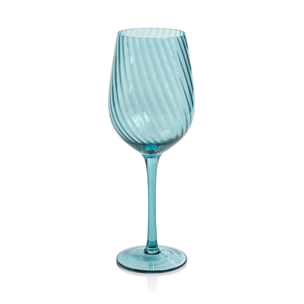 Sierra Optic Swirl White Wine Glasses, Set 4 | Bone & Brass