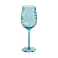 Sierra Optic Swirl White Wine Glasses, Set 4 | Bone & Brass