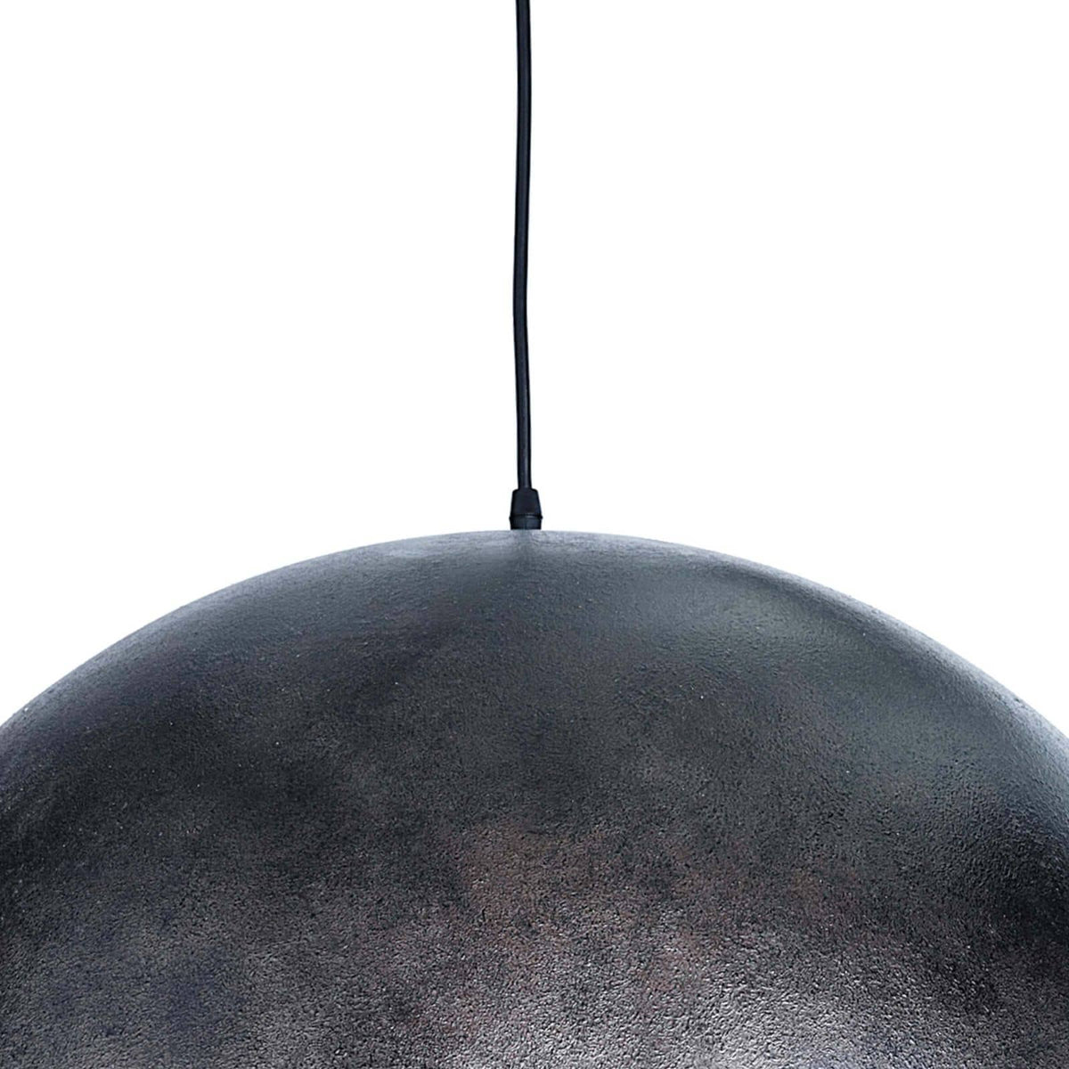 Sigmund Small Black Gold Pendant light with a simple dome shade and black cord.