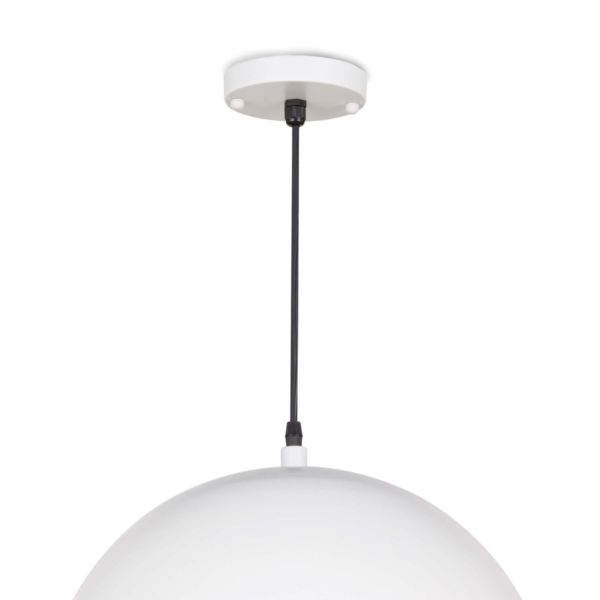 Sigmund Small White Gold pendant light with a sleek dome shade and black cord.