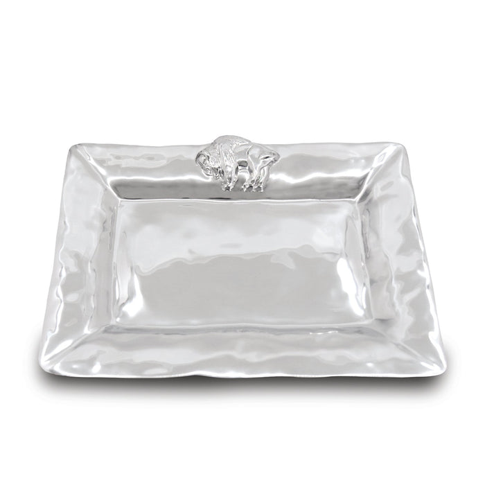 Silver Buffalo Medium Rectangular Serving Tray | Bone & Brass