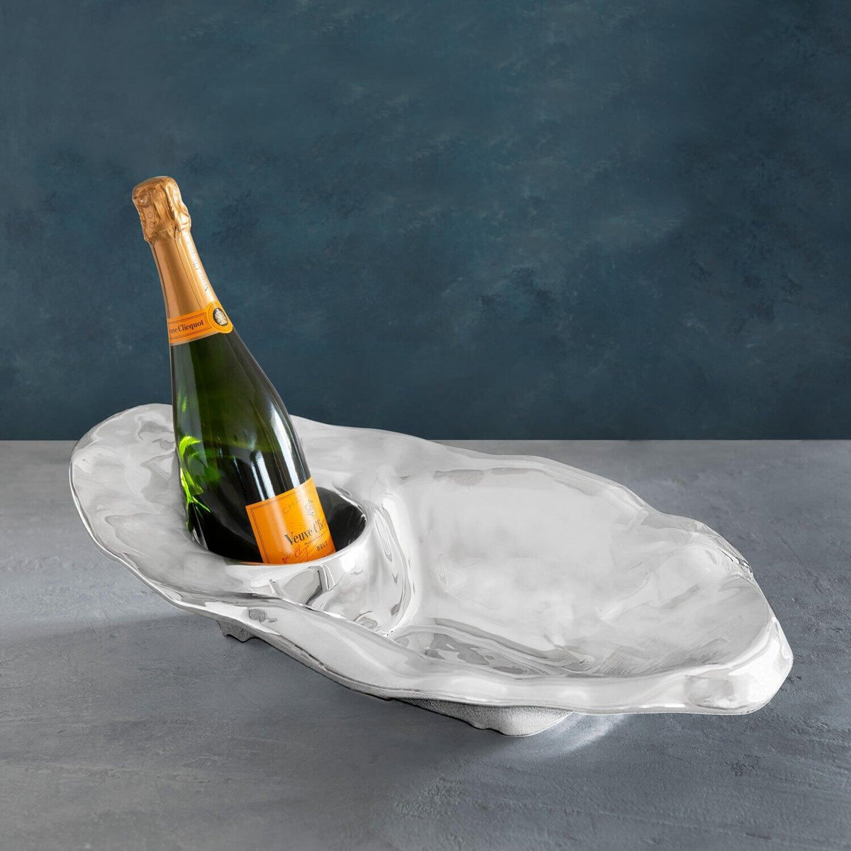 Silver Champagne & Oyster Ice Bucket - Ice Bucket Handle Detail | Bone & Brass