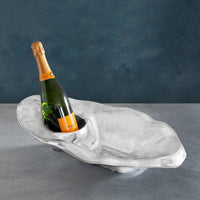 Silver Champagne & Oyster Ice Bucket - Ice Bucket Handle Detail | Bone & Brass