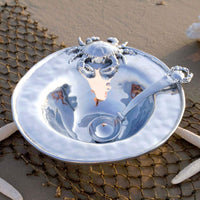 Silver Crab Small Dip Bowl - Bowl Top View | Bone & Brass