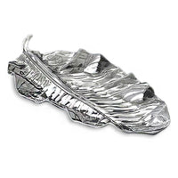 Silver Garden Zebra Leaf Large Serving Platter | Bone & Brass