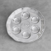 Silver Judaica Seder Plate - Platter Top View | Bone & Brass